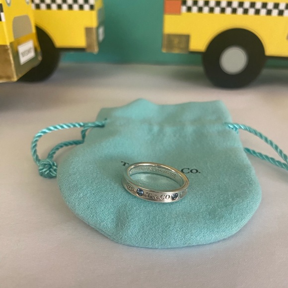 Tiffany & Co. 1837 Sapphire Ring - Picture 2 of 7